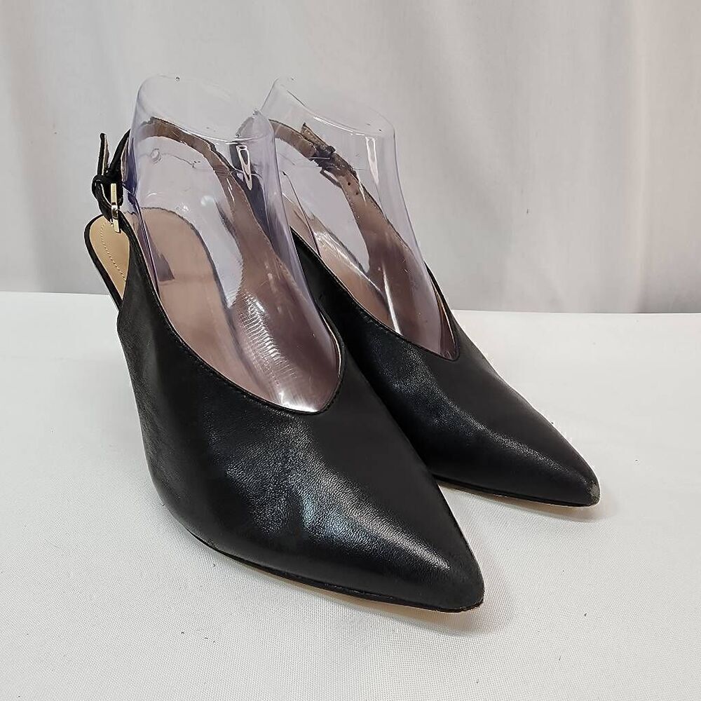 Tahari Size 9 Women's Black Leather Pointy Toe 4" Heel K